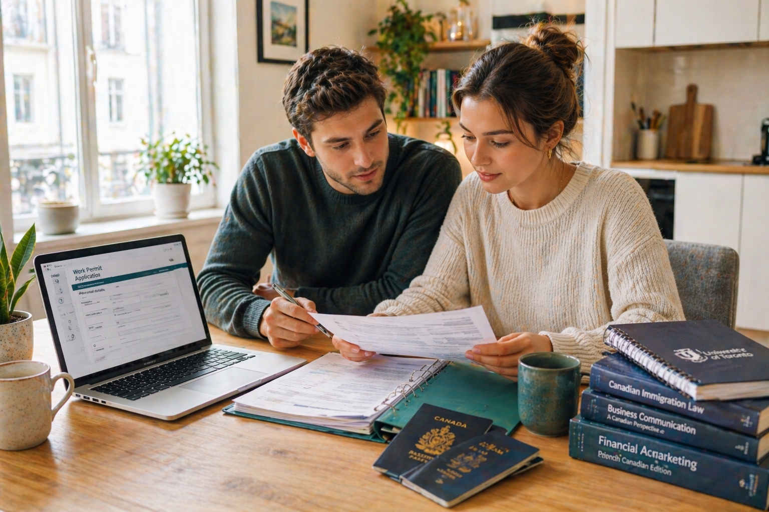 Супруг иностранного студента подаёт заявление на открытое разрешение на работу в Канаде